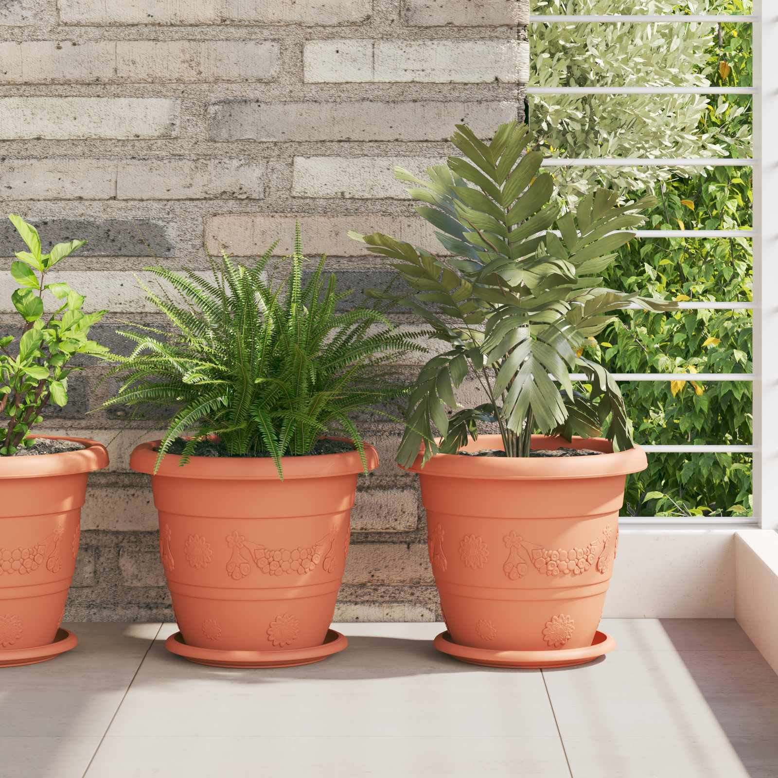Γλάστρες φυτών 24 pcs Κεραμιδί Ø 26 x 21.5 εκ Πλαστικό