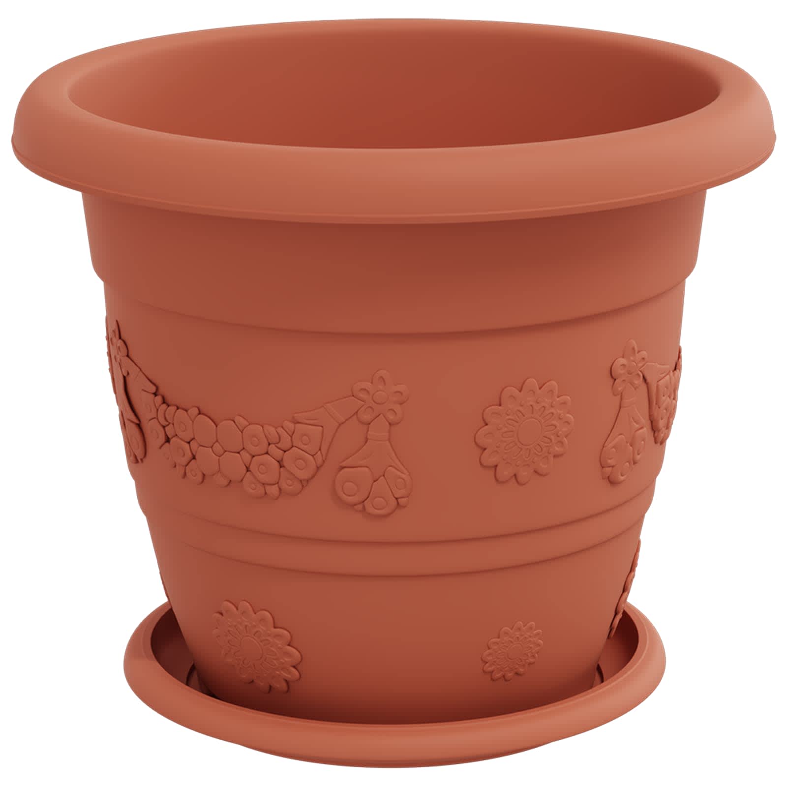 Γλάστρες φυτών 24 pcs Κεραμιδί Ø 26 x 21.5 εκ Πλαστικό