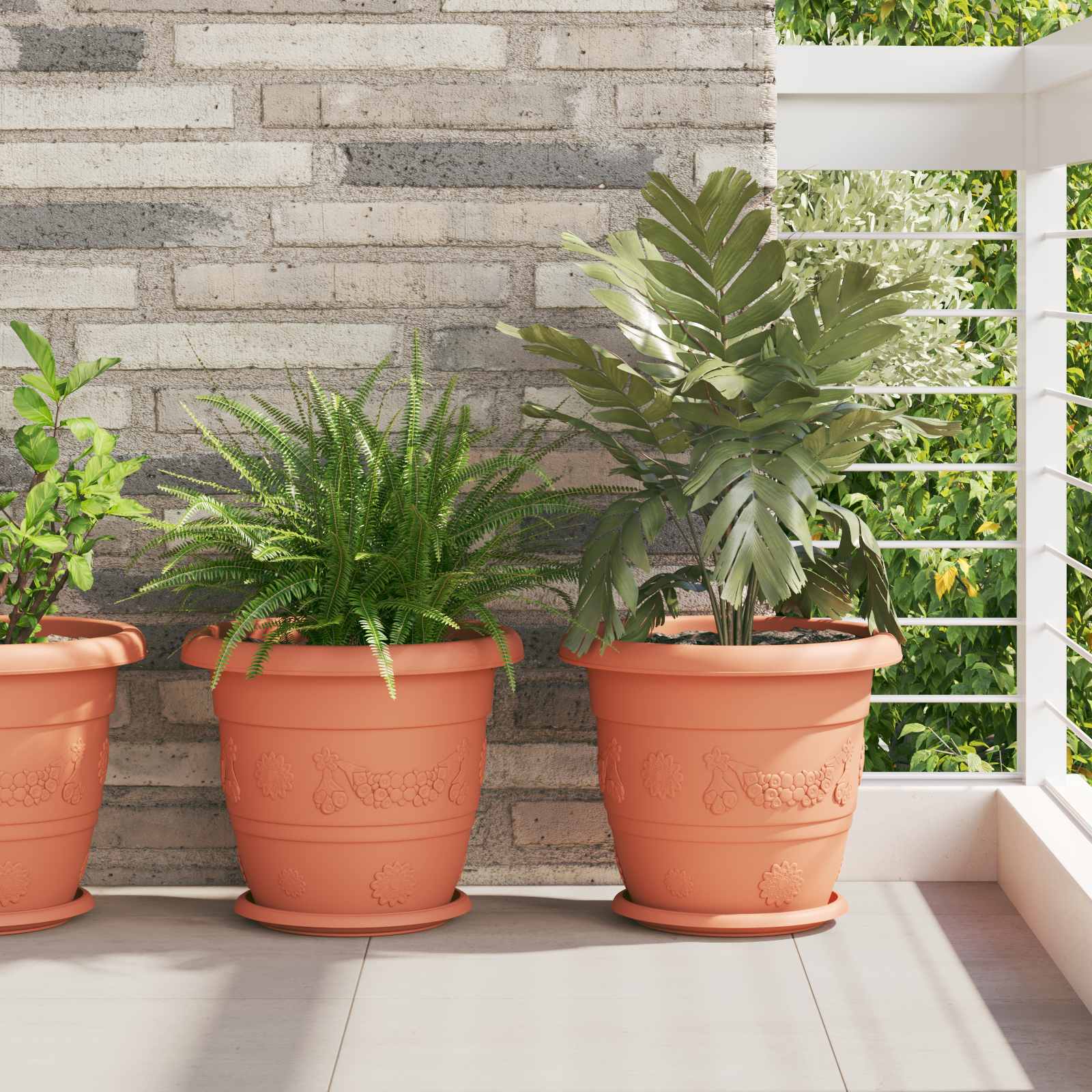 Γλάστρες φυτών 24 pcs Κεραμιδί Ø 26 x 21.5 εκ Πλαστικό - Pakobazaar