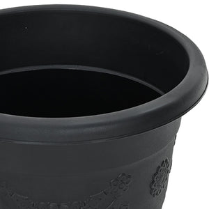 Γλάστρες φυτών 24 pcs Μαύρο Ø 39 x 32 εκ Πλαστικό - Pakobazaar