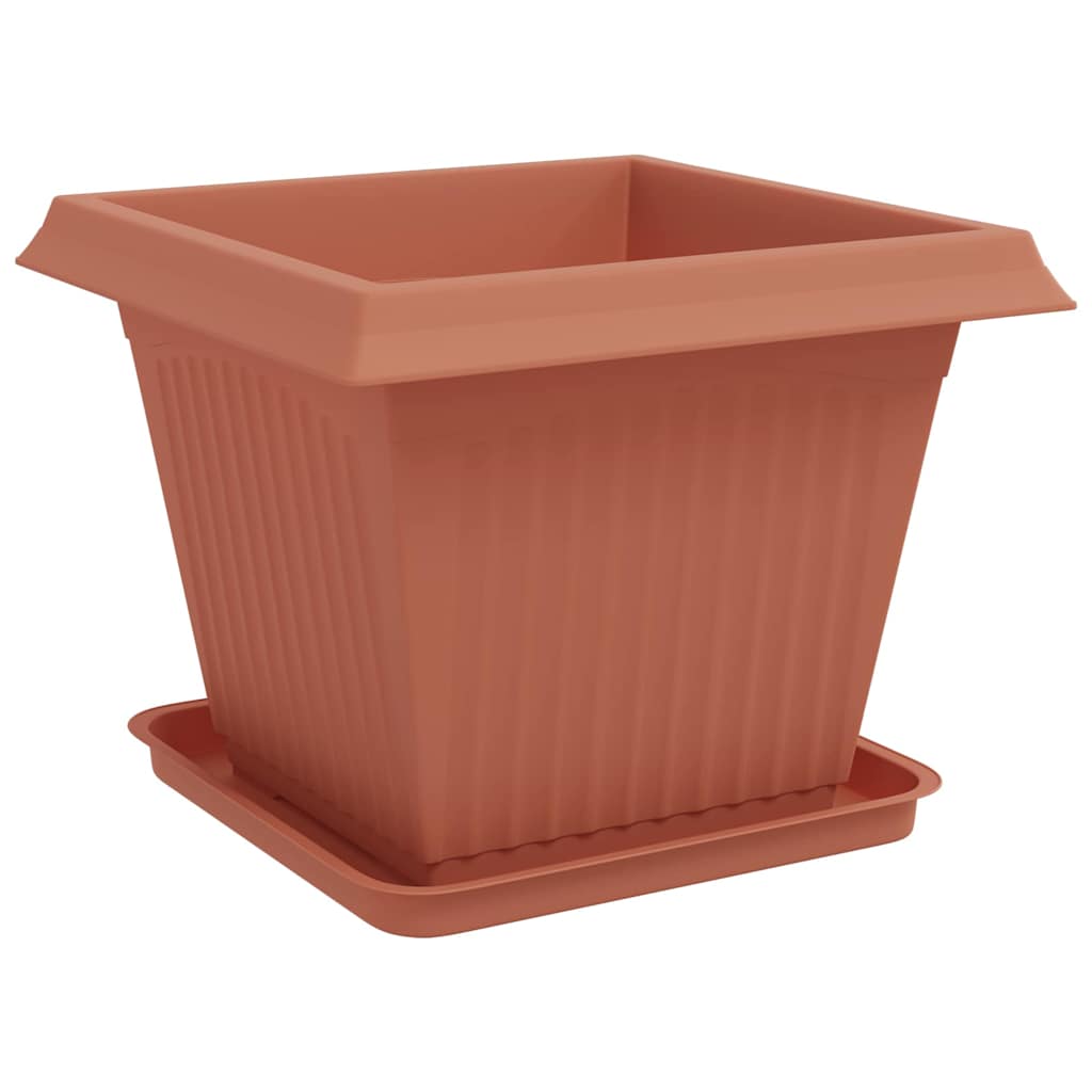 Γλάστρες φυτών 6 pcs Κεραμιδί 43 x 43 x 33,5 εκ Πλαστικό - Pakobazaar