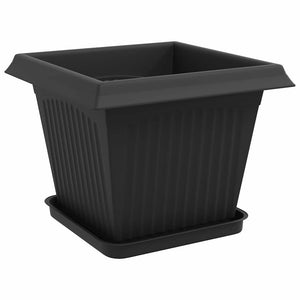 Γλάστρες φυτών 6 pcs Μαύρο 33 x 33 x 26 εκ Πλαστικό - Pakobazaar