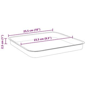 Γλάστρες φυτών 6 pcs Μαύρο 33 x 33 x 26 εκ Πλαστικό - Pakobazaar