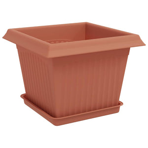 Γλάστρες φυτών 24 pcs Κεραμιδί 23 x 23 x 17,5 εκ Πλαστικό - Pakobazaar