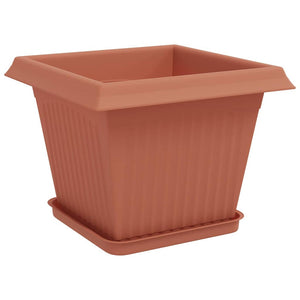 Γλάστρες φυτών 24 pcs Κεραμιδί 28,5 x 28,5 x 22 εκ Πλαστικό - Pakobazaar
