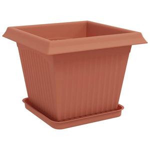 Γλάστρες φυτών 24 pcs Κεραμιδί 33 x 33 x 26 εκ Πλαστικό - Pakobazaar