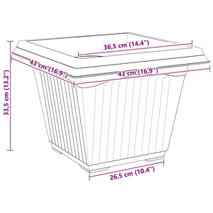 Γλάστρες φυτών 24 pcs Κεραμιδί 43 x 43 x 33,5 εκ Πλαστικό - Pakobazaar
