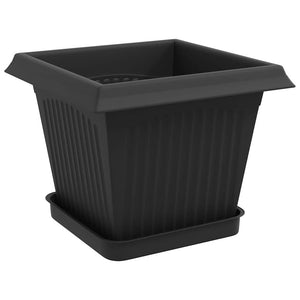 Γλάστρες φυτών 24 pcs Μαύρο 20 x 20 x 16 εκ Πλαστικό - Pakobazaar
