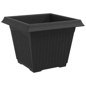 Γλάστρες φυτών 24 pcs Μαύρο 28,5 x 28,5 x 22 εκ Πλαστικό - Pakobazaar