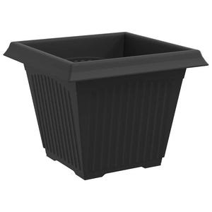 Γλάστρες φυτών 24 pcs Μαύρο 38 x 38 x 30 εκ Πλαστικό - Pakobazaar