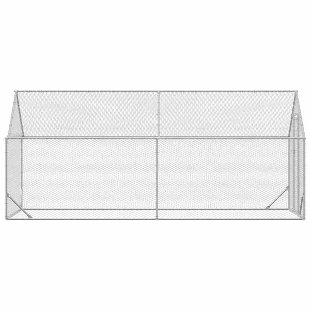 Κλουβί για κότες Ασημί 400x170x177εκ Επικαλυμμένος Χάλυβας - Pakobazaar