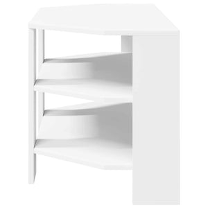 ΓωνιακήΒάσηΤηλεόρασης Λευκό 102x40,5x45εκ Επεξεργασμένο ξύλο - Pakobazaar