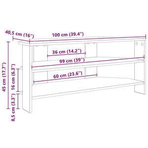ΓωνιακήΒάσηΤηλεόρασης 102x40,5x45εκ Δρύς Sonoma