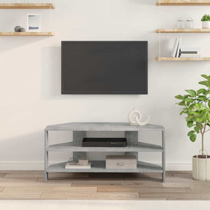 ΓωνιακήΒάσηΤηλεόρασης Σκυρόδεμα Γκρι 102x40,5x45εκ - Pakobazaar