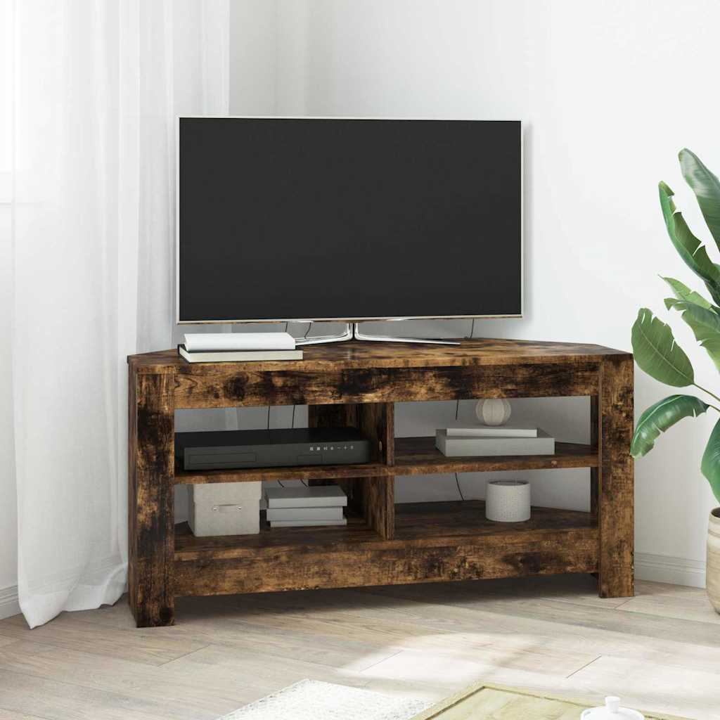 ΓωνιακήΒάσηΤηλεόρασης Καπνιστό Δρύς 102 x 40,5 x 45 εκ