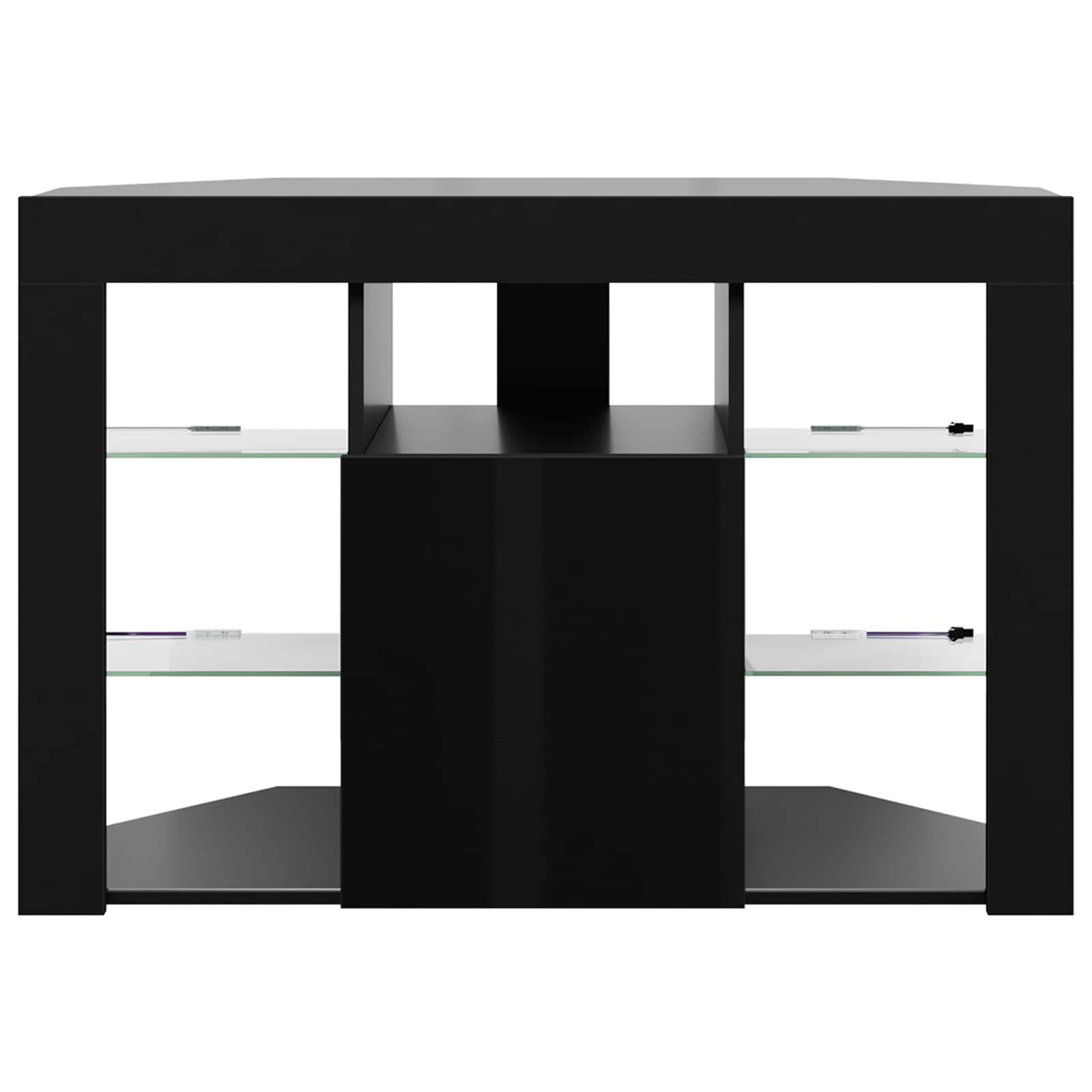 Γωνιακός LED Τηλεοπτικός Κάμπινγκ 100x40x68εκ. Μαύρο