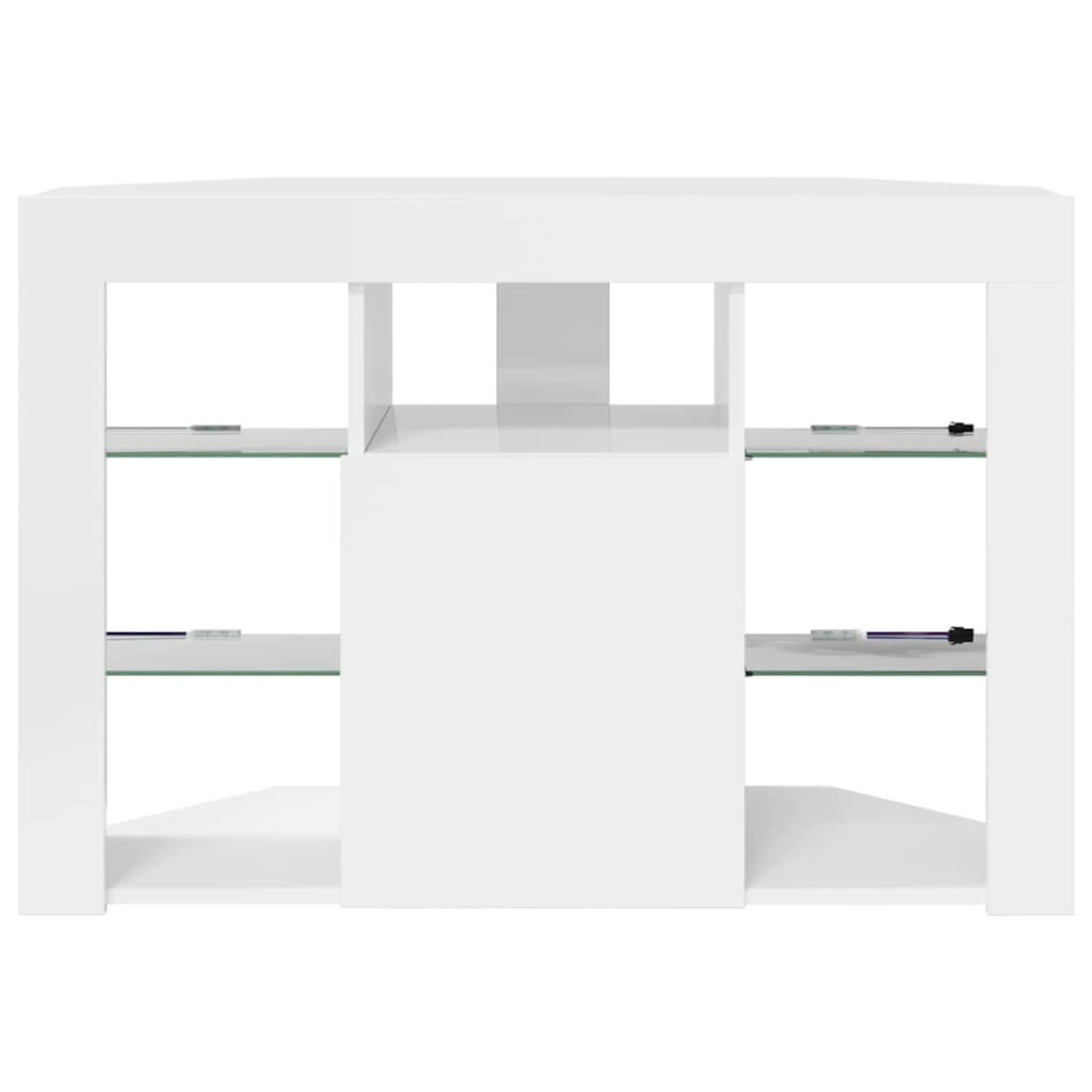Γωνιακός LED Τηλεοπτικός Κάμπινγκ Υψηλή γυαλιστερή Λευκή - Pakobazaar