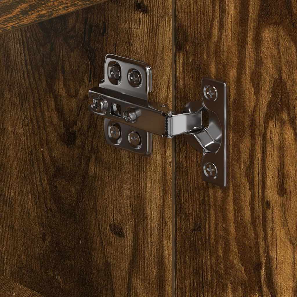 Γωνιακός LED Τηλεοπτικός Κάμπινγκ Καπνιστό Δρύς 100x40x68εκ. - Pakobazaar