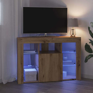 Γωνιακός LED Τηλεοπτικός Κάμπινγκ 100x40x68εκ. Artisan Oak