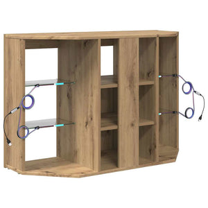 Γωνιακός LED Τηλεοπτικός Κάμπινγκ 100x40x68εκ. Artisan Oak