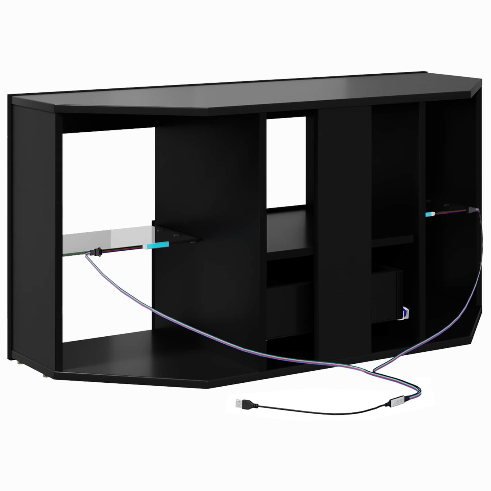 Γωνιακός LED Τηλεοπτικός Κάμπινγκ Μαύρο 100 x 40 x 50 cm