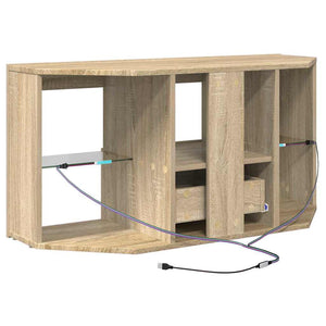 Γωνιακός LED Τηλεοπτικός Κάμπινγκ Δρύς Sonoma 100 x 40 x 50 cm - Pakobazaar