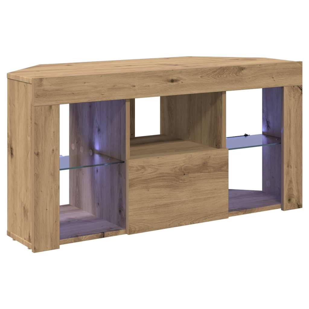 Γωνιακός LED Τηλεοπτικός Κάμπινγκ Artisan Oak 100 x 40 x 50 cm - Pakobazaar