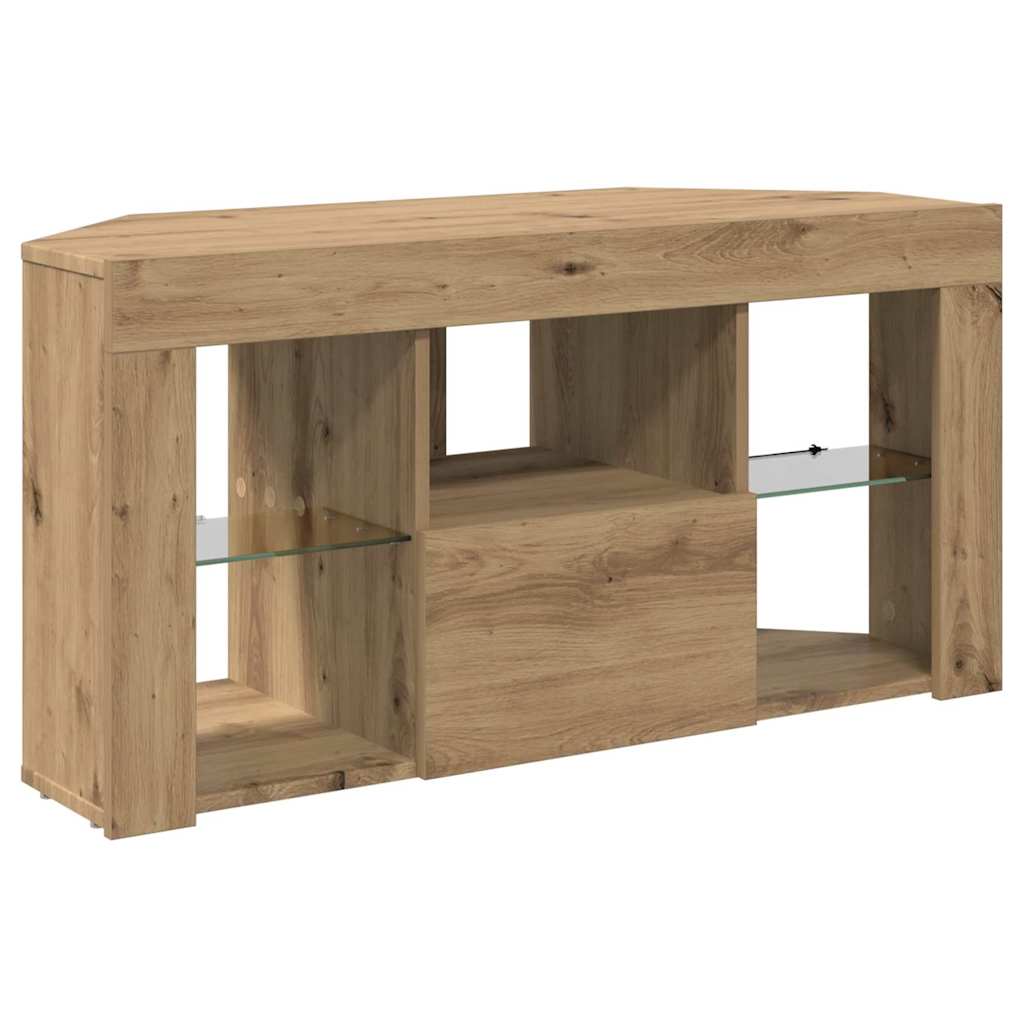 Γωνιακός LED Τηλεοπτικός Κάμπινγκ Artisan Oak 100 x 40 x 50 cm - Pakobazaar