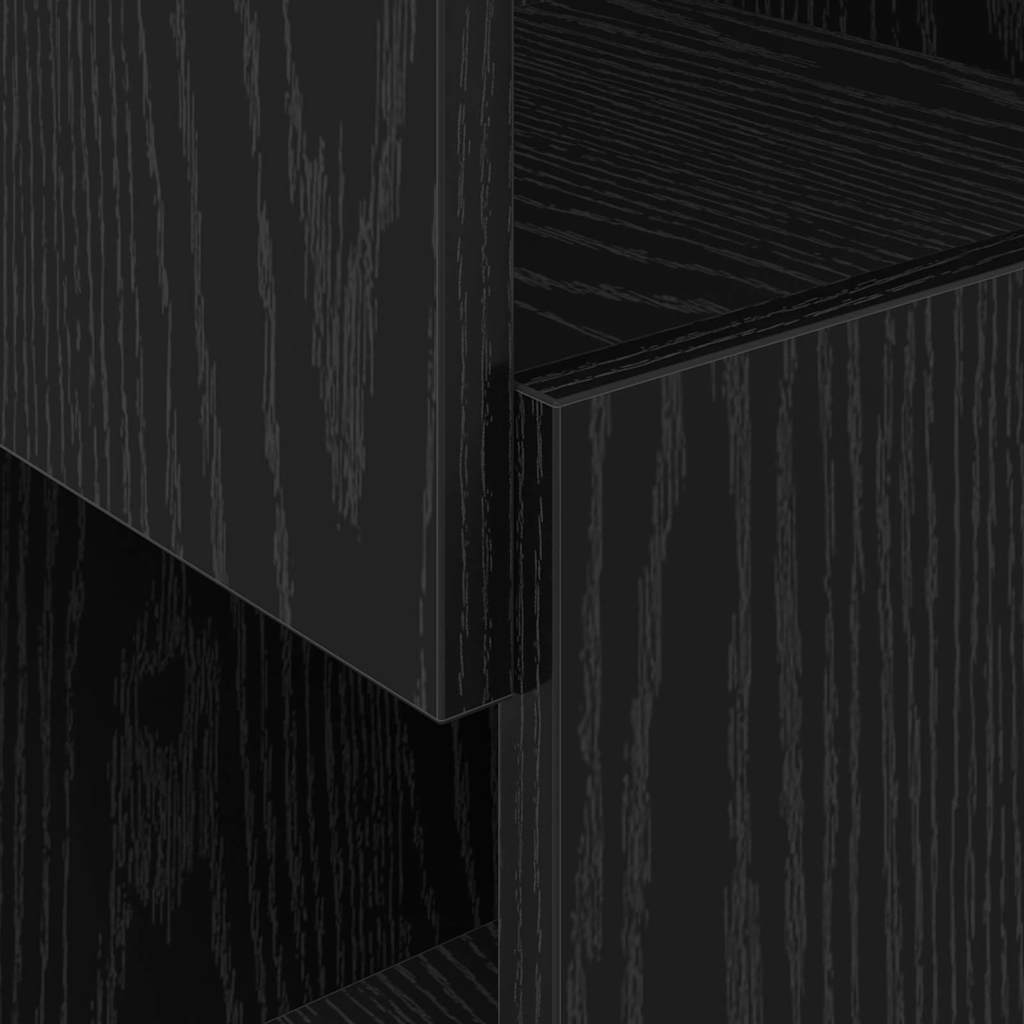 Γωνιακό Ντουλάπι Μαύρη Οξυά 25,5x25x102εκ Επεξεργασμένο ξύλο