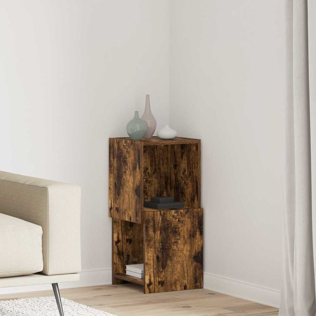 Γωνιακό Ντουλάπι Καπνιστό Δρύς 30,5x30x65εκ Επεξεργασμένο ξύλο