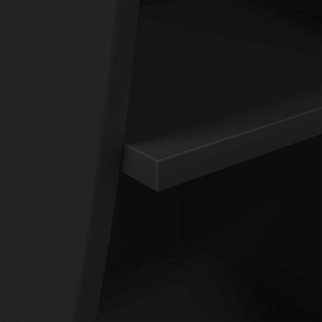 Γωνιακό Ντουλάπι Μαύρο 32x32x102εκ Επεξεργασμένο ξύλο