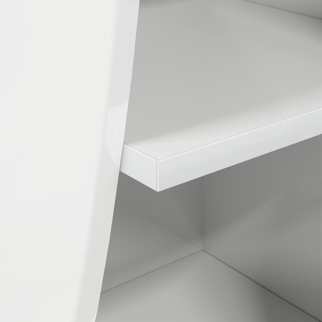 Γωνιακό Ντουλάπι Υψηλής γυαλάδας λευκό 32x32x102εκ