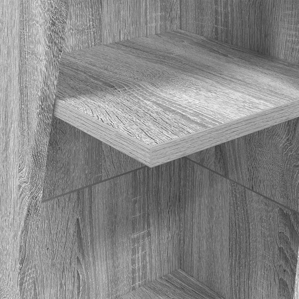 Γωνιακό Ντουλάπι Γκρίζο Σονομα 27,5x27x140εκ Επεξεργασμένο ξύλο - Pakobazaar