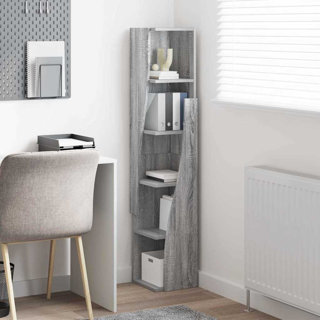 Γωνιακό Ντουλάπι Γκρίζο Σονομα 27,5x27x140εκ Επεξεργασμένο ξύλο - Pakobazaar