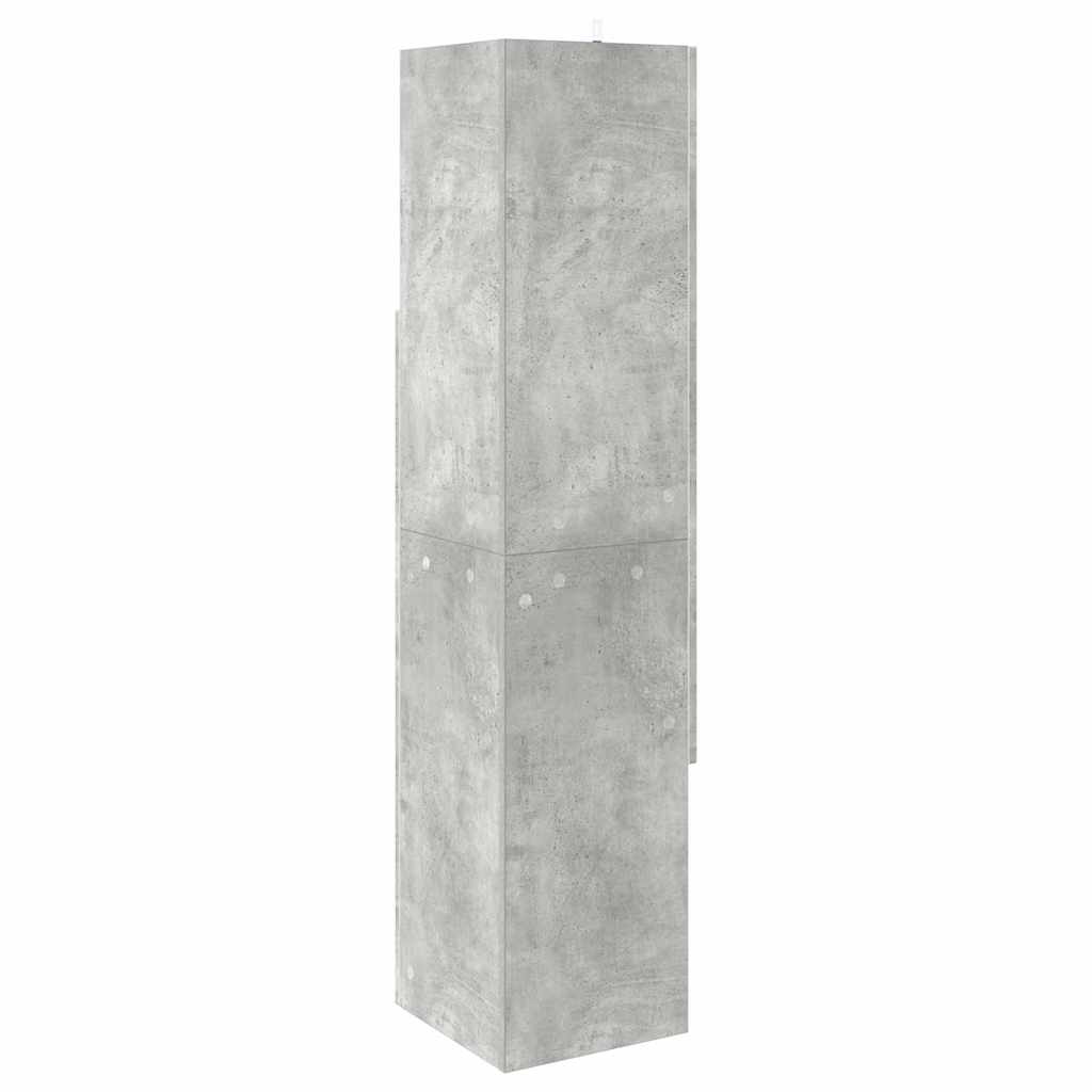Γωνιακό Ντουλάπι Σκυρόδεμα Γκρι 32x32x140εκ Επεξεργασμένο ξύλο - Pakobazaar
