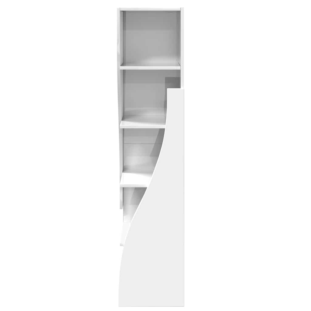 Γωνιακό Ντουλάπι Υψηλής γυαλάδας λευκό 32x32x140εκ