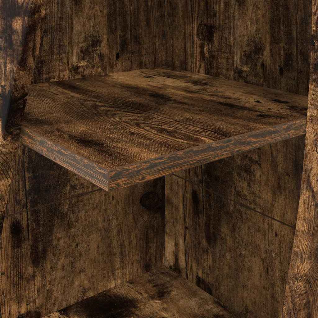 Γωνιακό Ντουλάπι Καπνιστό Δρύς 32x32x140εκ Επεξεργασμένο ξύλο - Pakobazaar