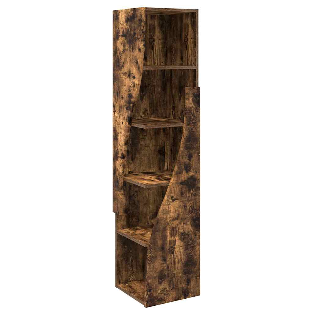 Γωνιακό Ντουλάπι Καπνιστό Δρύς 32x32x140εκ Επεξεργασμένο ξύλο - Pakobazaar