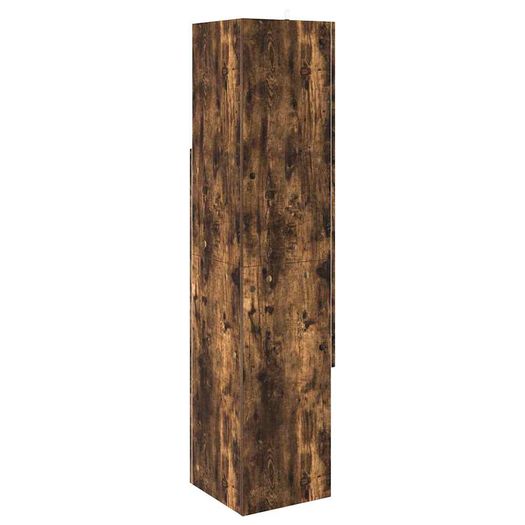 Γωνιακό Ντουλάπι Καπνιστό Δρύς 32x32x140εκ Επεξεργασμένο ξύλο - Pakobazaar