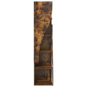 Γωνιακό Ντουλάπι 32x32x140εκ Επεξεργασμένο Ξύλο Καπνιστό Δρύς