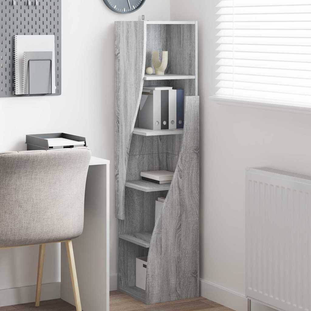 Γωνιακό Ντουλάπι Γκρίζο Σονομα 32x32x140εκ Επεξεργασμένο ξύλο - Pakobazaar