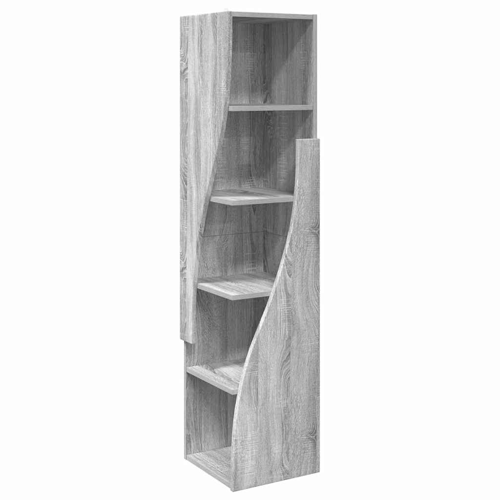 Γωνιακό Ντουλάπι Γκρίζο Σονομα 32x32x140εκ Επεξεργασμένο ξύλο - Pakobazaar