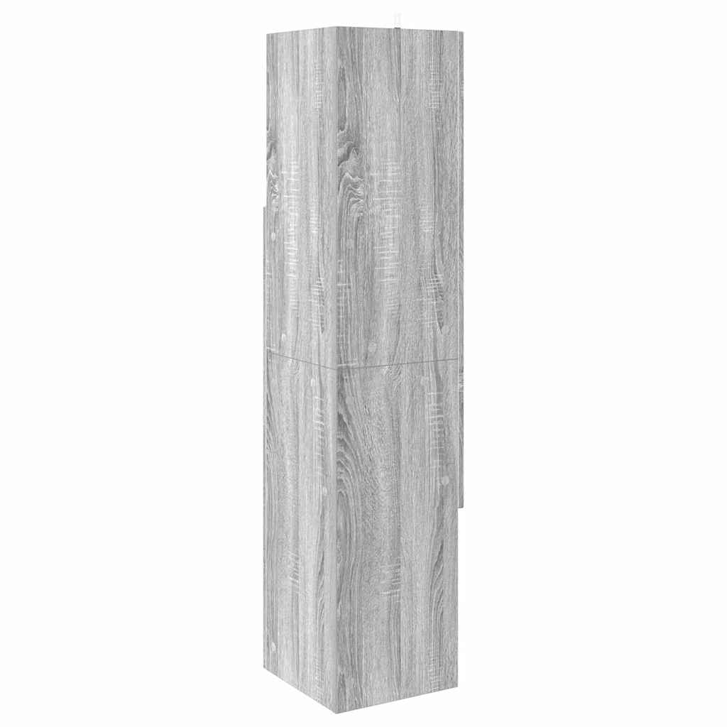 Γωνιακό Ντουλάπι Γκρίζο Σονομα 32x32x140εκ Επεξεργασμένο ξύλο - Pakobazaar