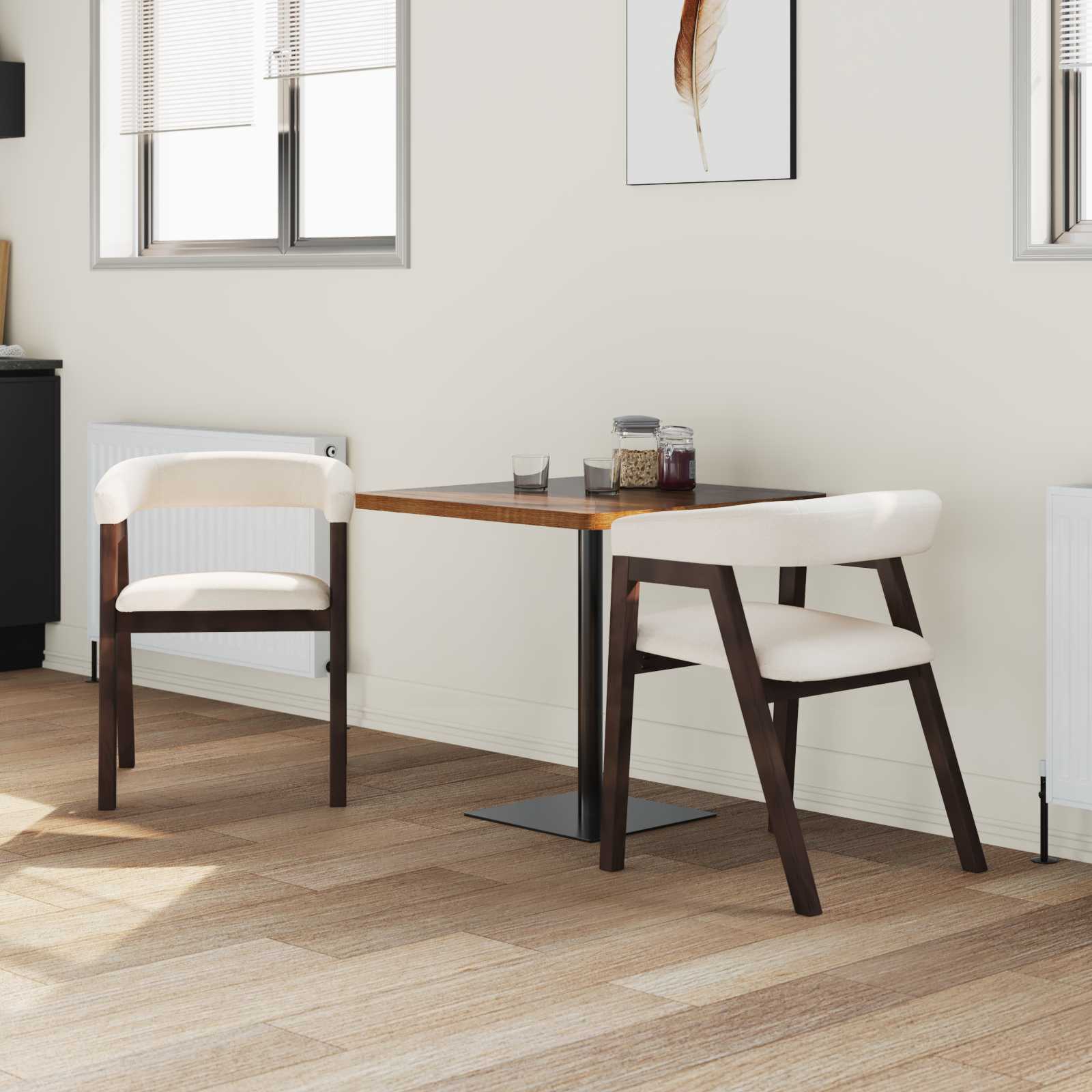 Καρέκλες φαγητού 2 pcs Ανοιχτό καφέ 54 x 57 x 73 εκ - Pakobazaar