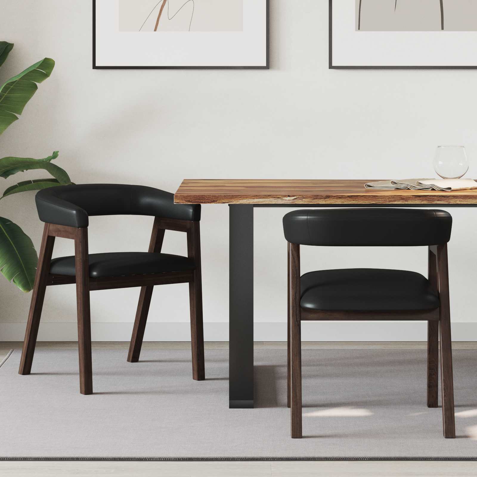 Καρέκλες φαγητού 2 pcs Ανοιχτό καφέ 54 x 57 x 73 εκ - Pakobazaar