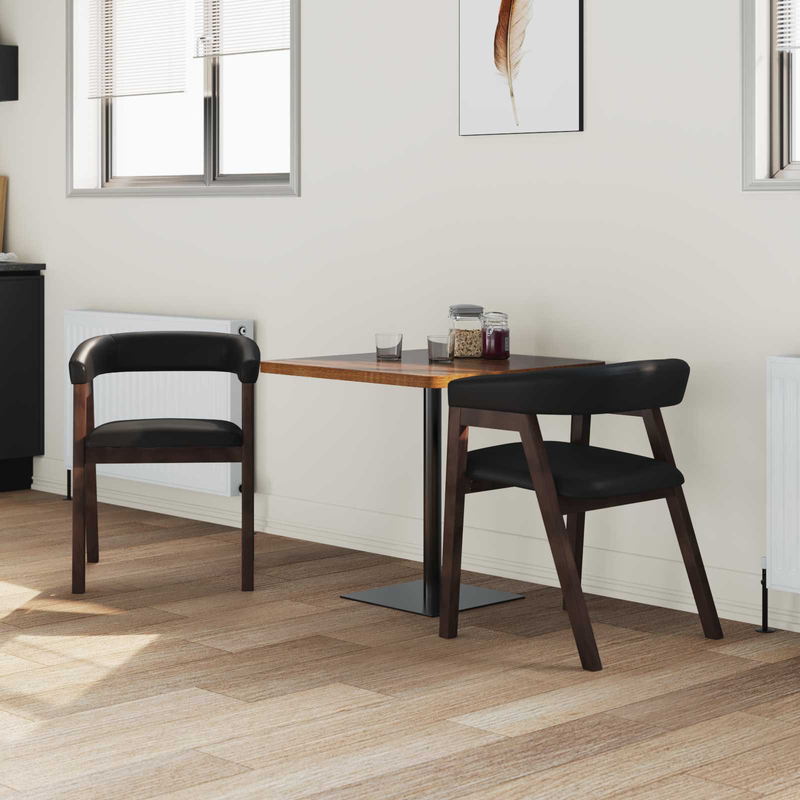 Καρέκλες φαγητού 2 pcs Ανοιχτό καφέ 54 x 57 x 73 εκ - Pakobazaar