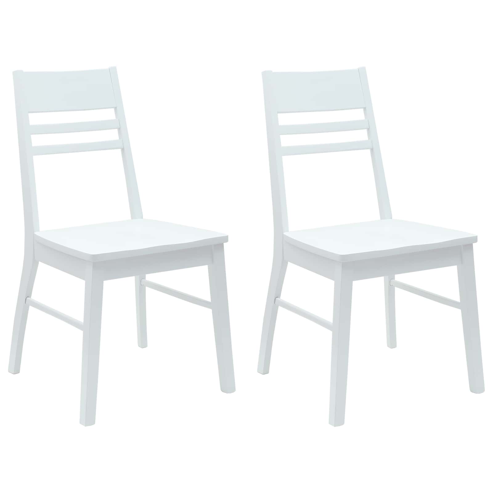 Καρέκλες φαγητού 2 pcs Λευκό 43 x 54 x 89 εκ.