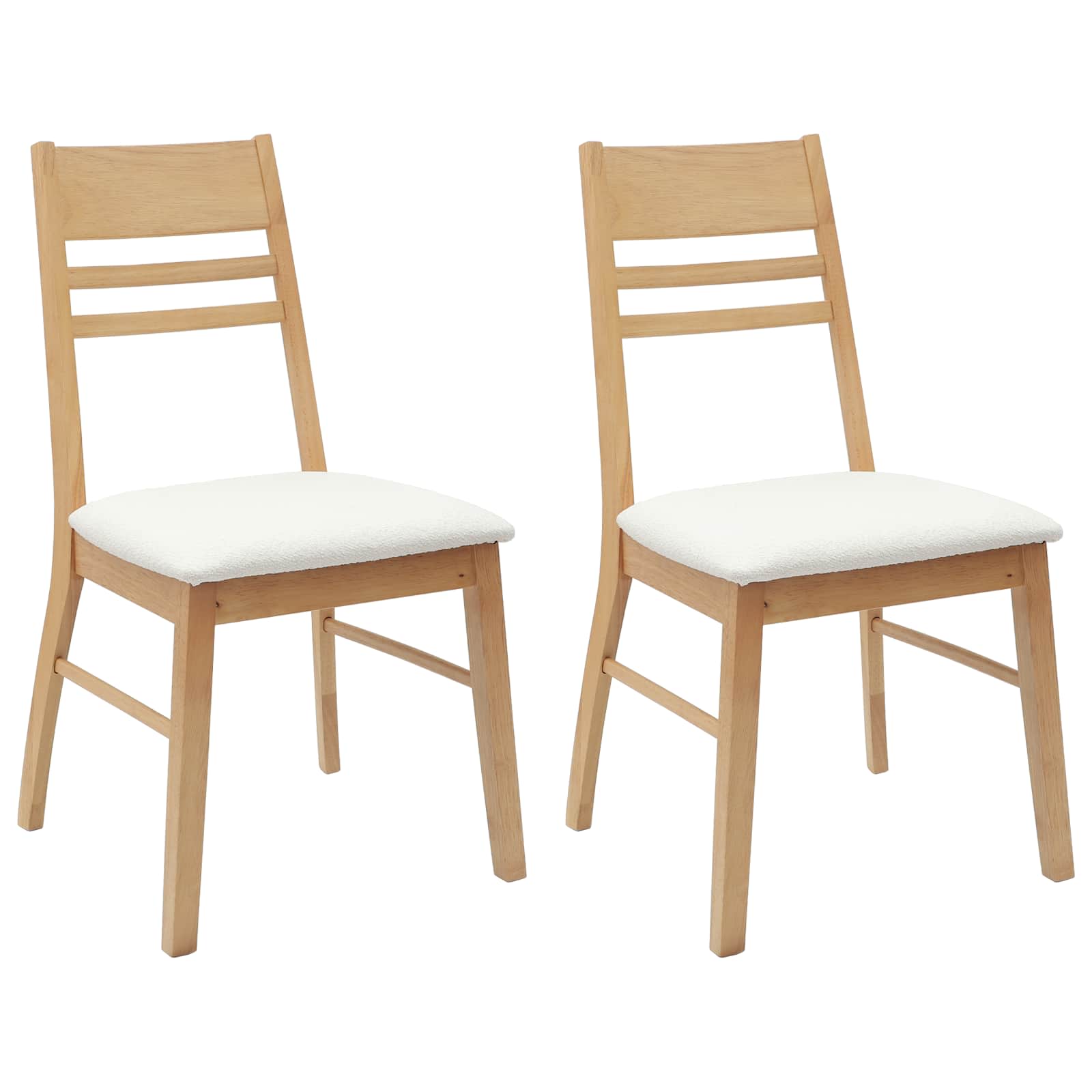 Καρέκλες φαγητού 2 pcs Φυσικό 43 x 54 x 89 εκ.