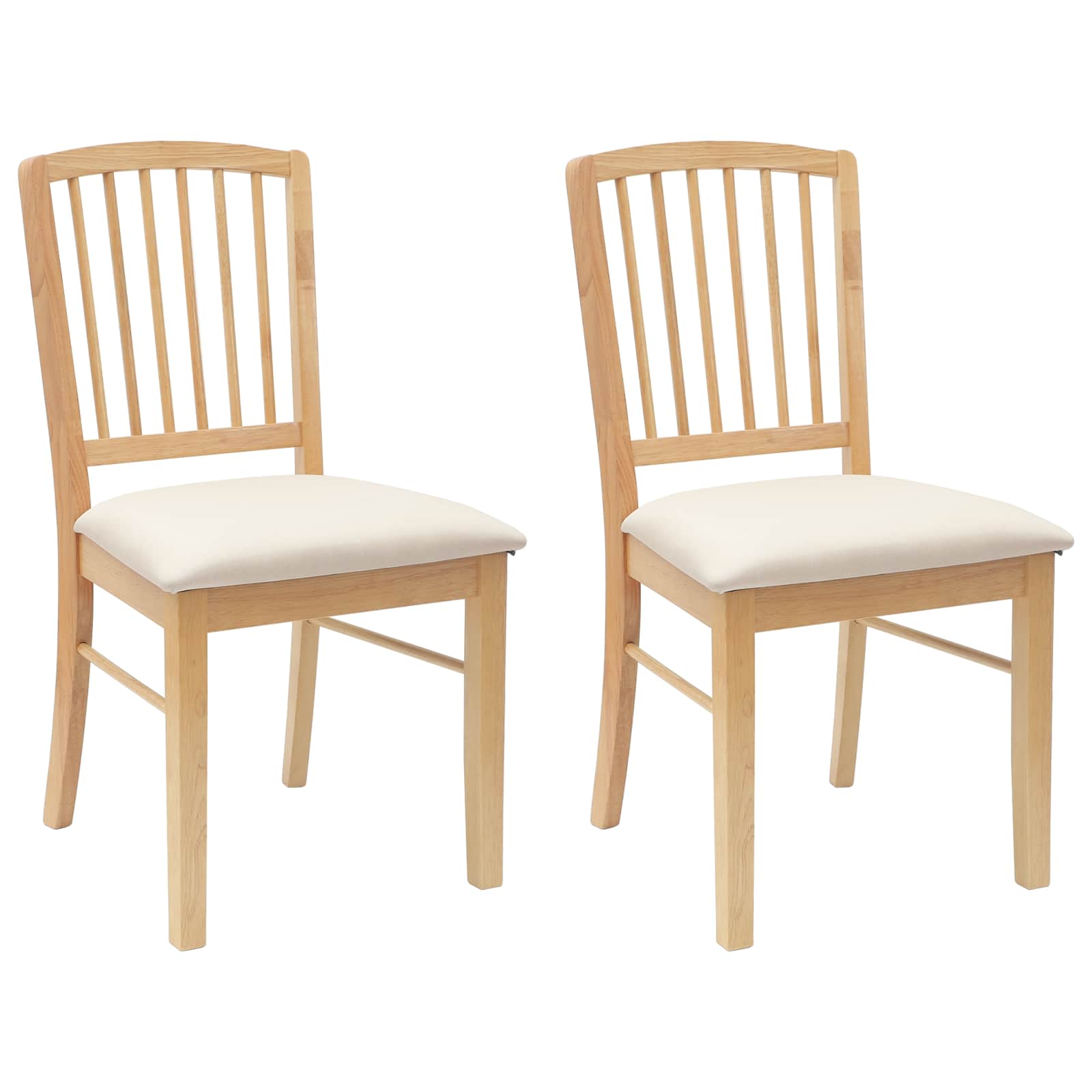 Καρέκλες φαγητού 2 pcs Φυσικό 50 x 52,5 x 91 εκ