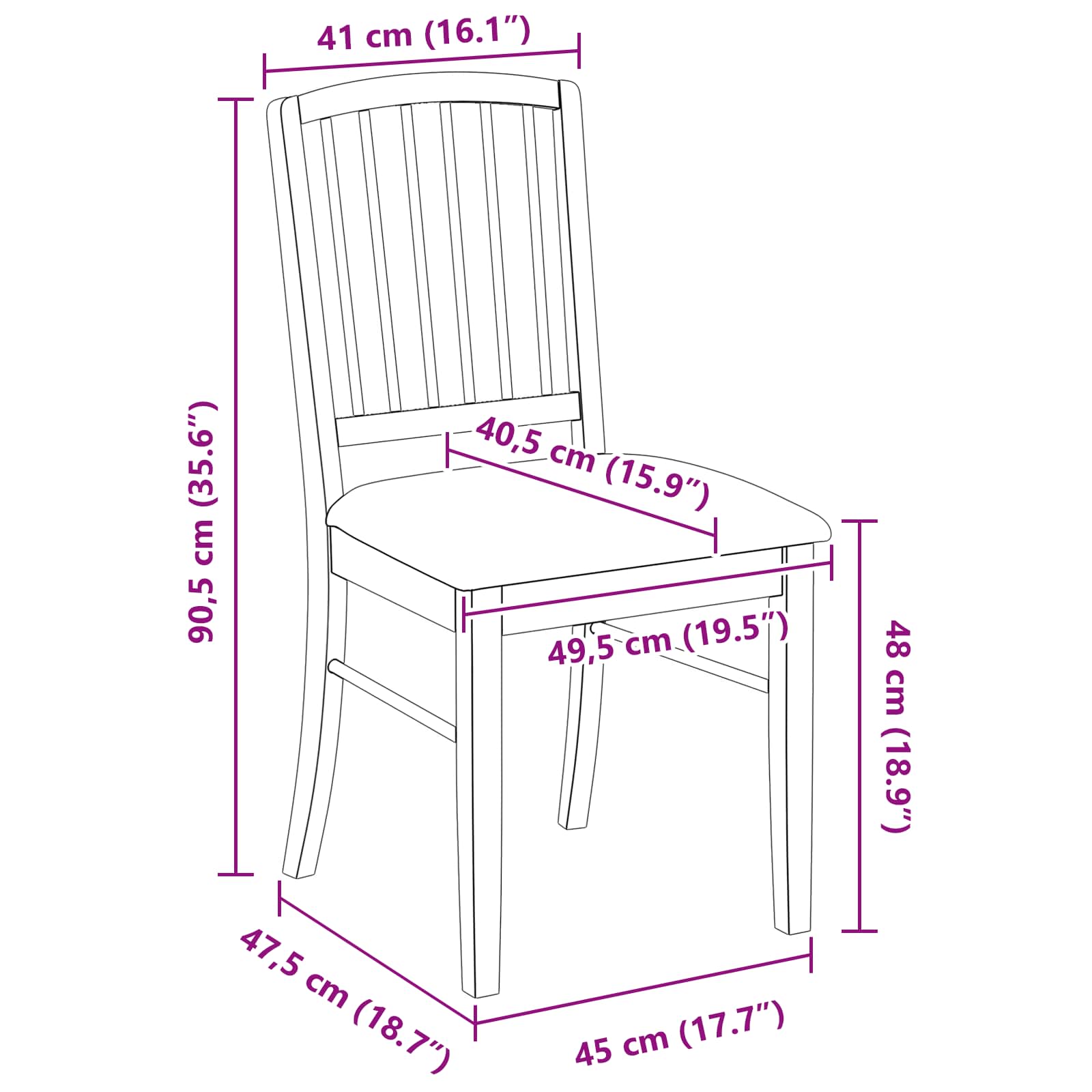 Καρέκλες φαγητού 2 pcs Φυσικό 50 x 52,5 x 91 εκ
